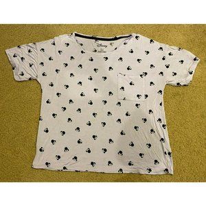 Disney Minnie Mouse Women's Short Sleeve Purple Pocket T Shirt Size Small